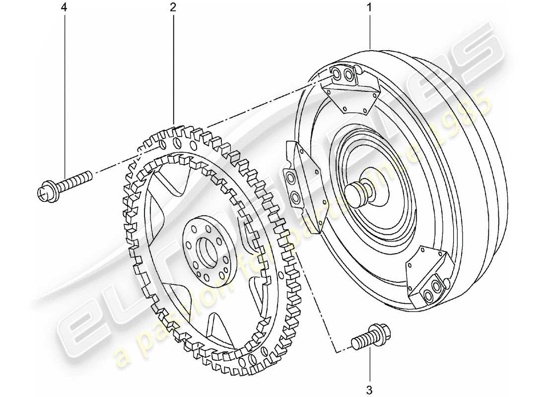 porsche 2002 (996) tiptronic - torque converter - driving disk - d - mj 2002>> part diagram