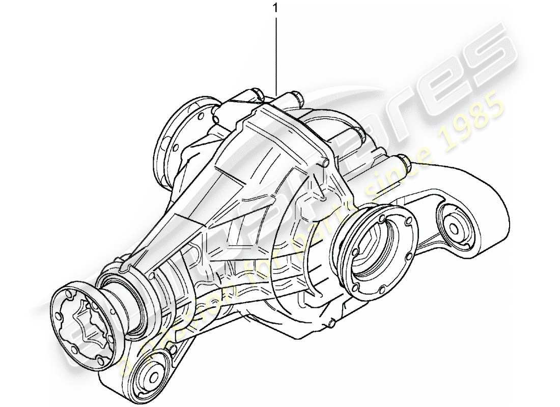 porsche replacement catalogue (1991) rear axle differential parts diagram
