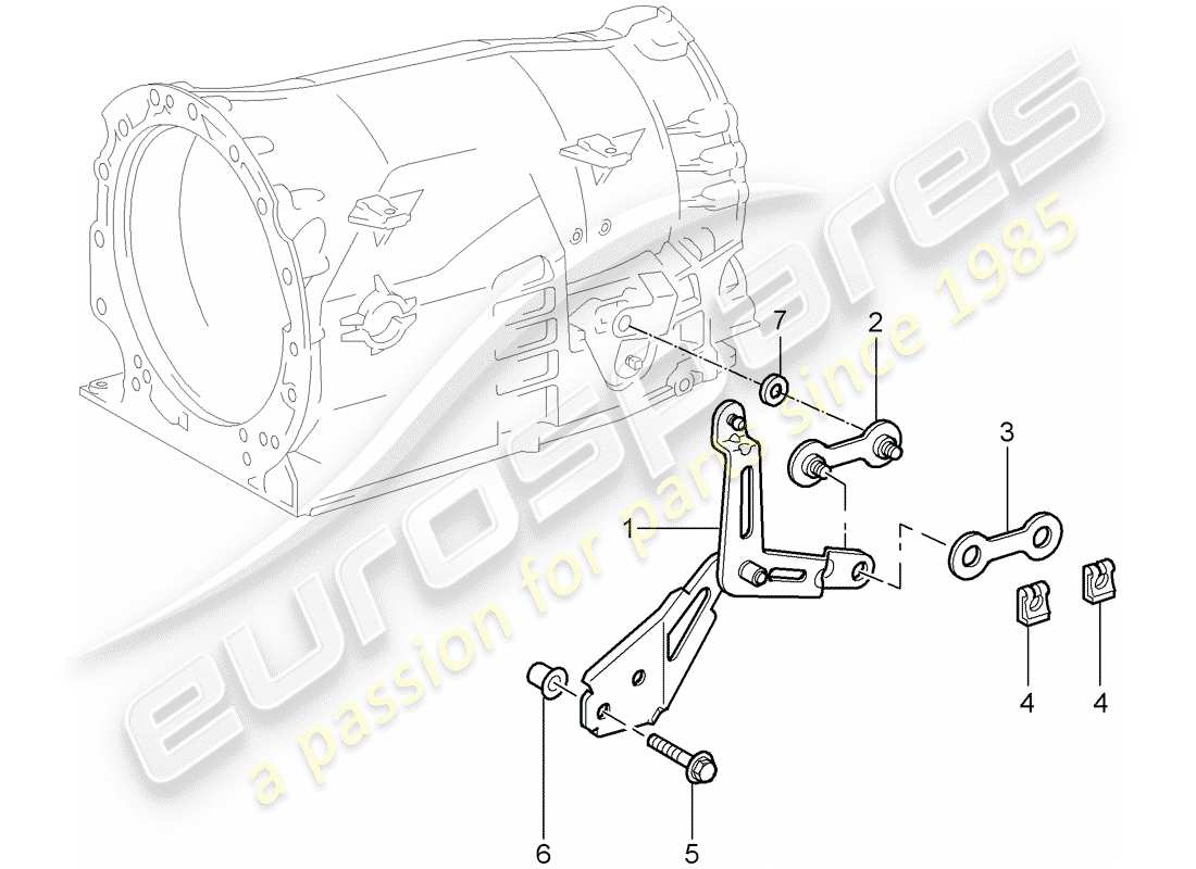 porsche 2007 (997-1 turbo / gt2) tiptronic parts diagram
