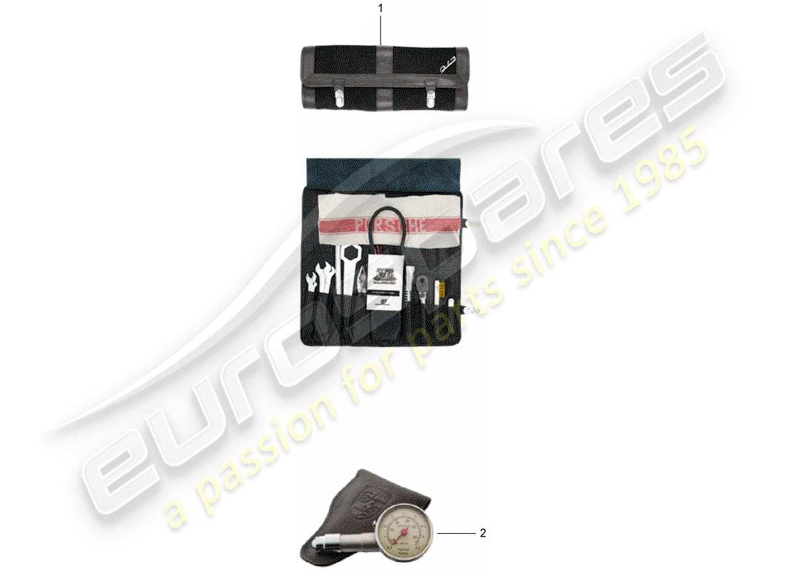 porsche classic accessories (1988) tool part diagram