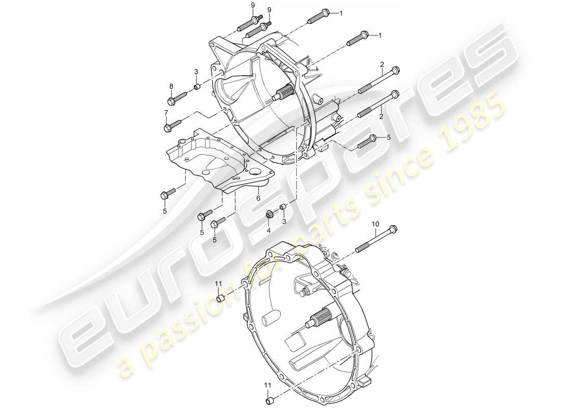 porsche 2004 (cayenne e1 9pa) mounting parts for engine and part diagram