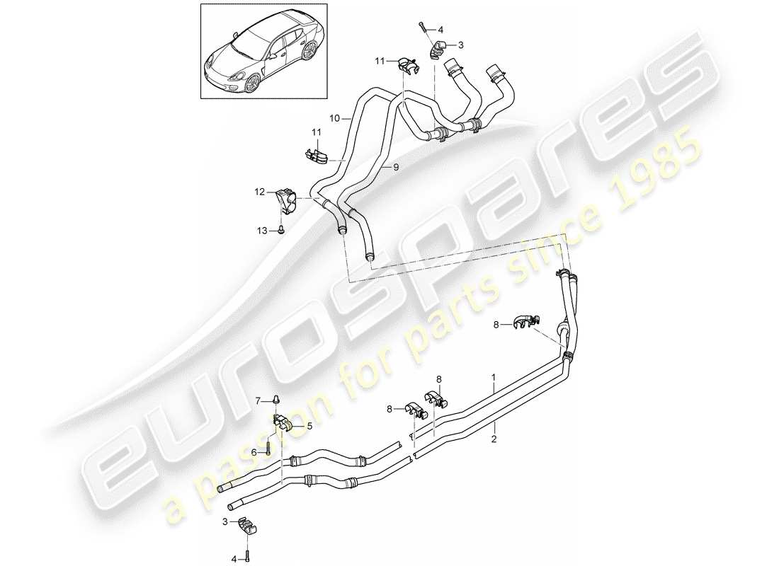 porsche 2014 (panamera 970) hybrid part diagram