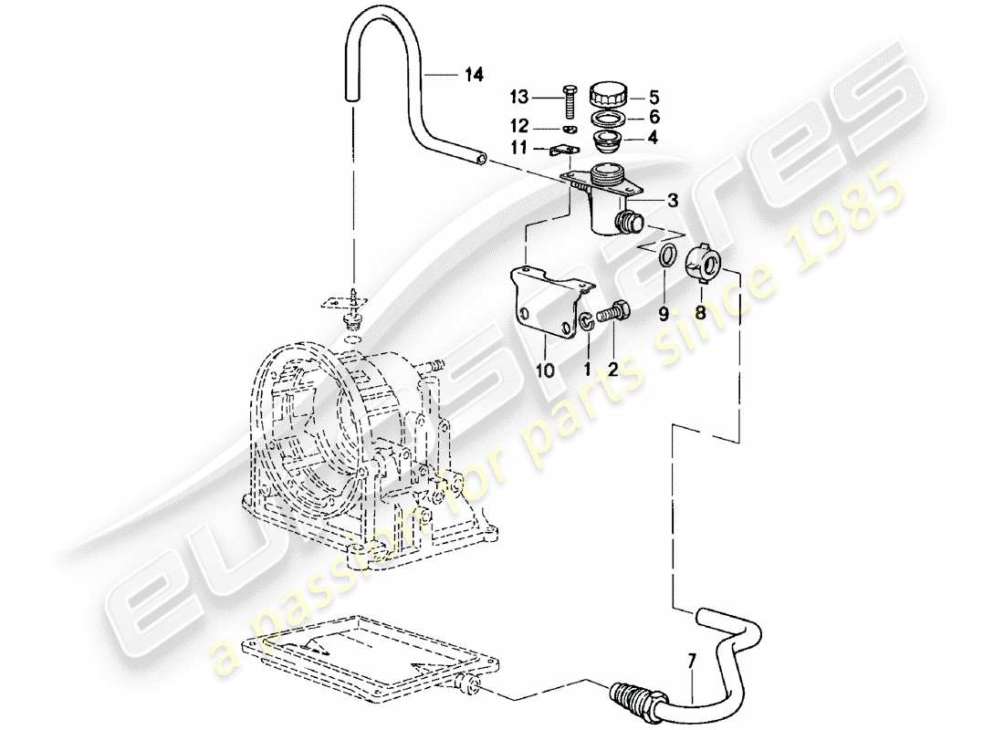porsche 1980 (924) oil inlet - automatic transmission part diagram