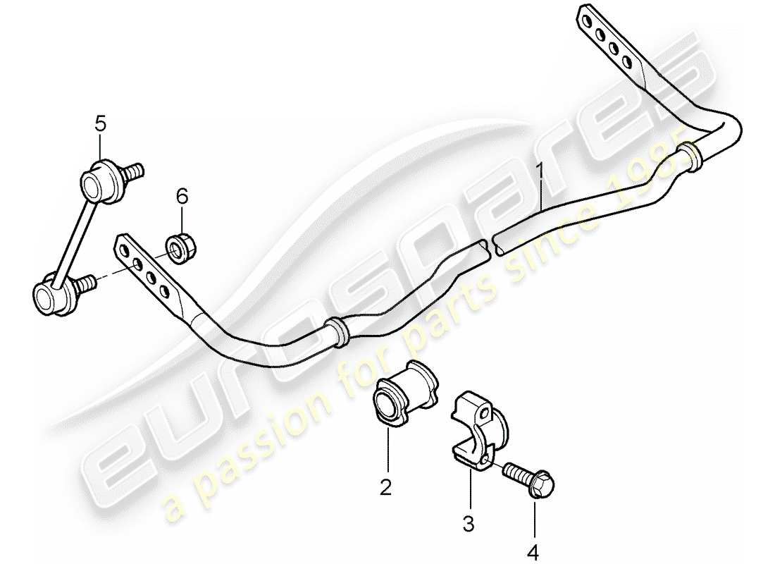 porsche 2007 (997-1 gt3) stabilizer part diagram