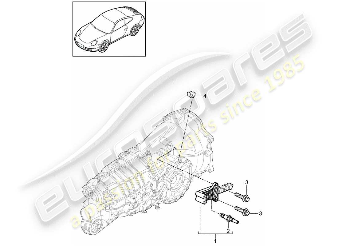 porsche 2010 (997-2) clutch release part diagram