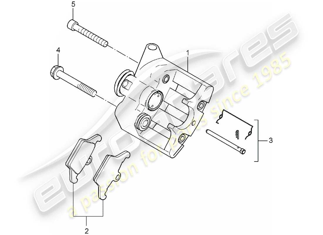 porsche 2004 (carrera gt) fixed calliper - for - handbrake part diagram