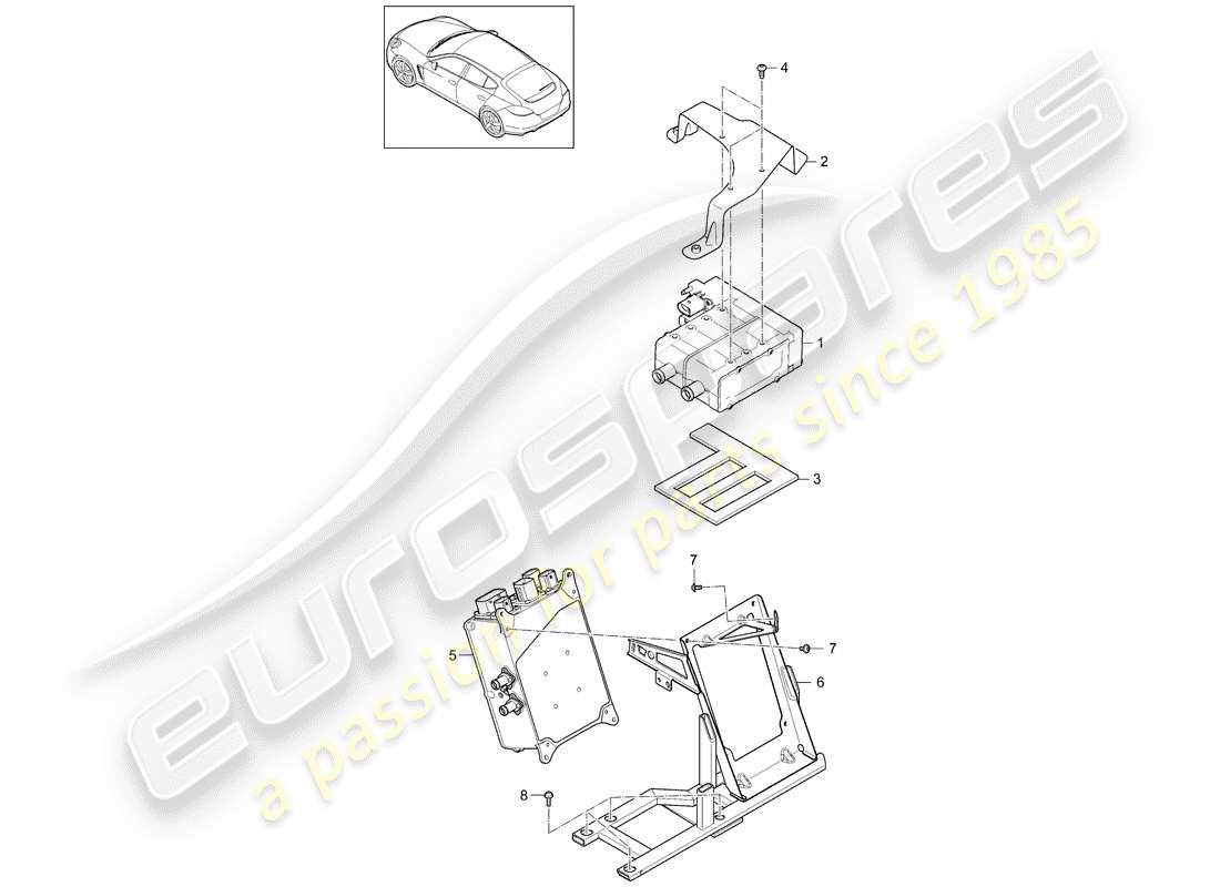 porsche 2014 (panamera 970) heater part diagram