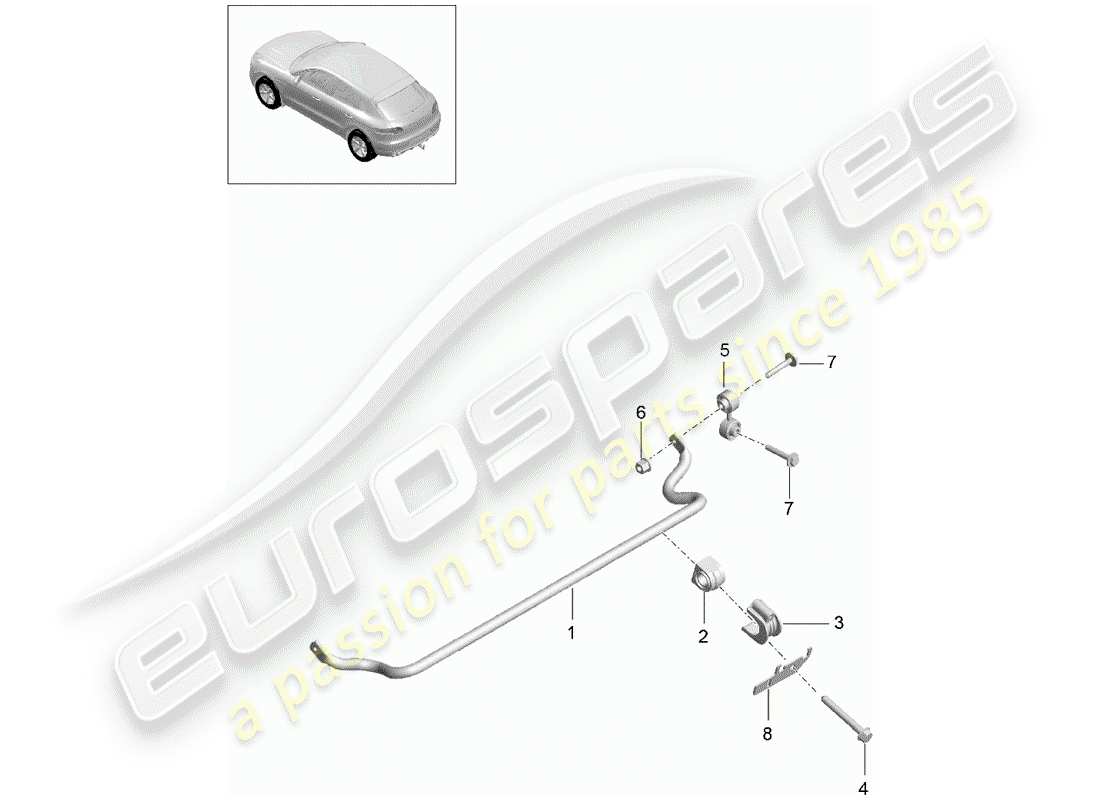 porsche 2015 (macan) stabilizer part diagram