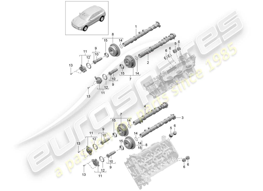 porsche 2015 (macan) camshaft part diagram