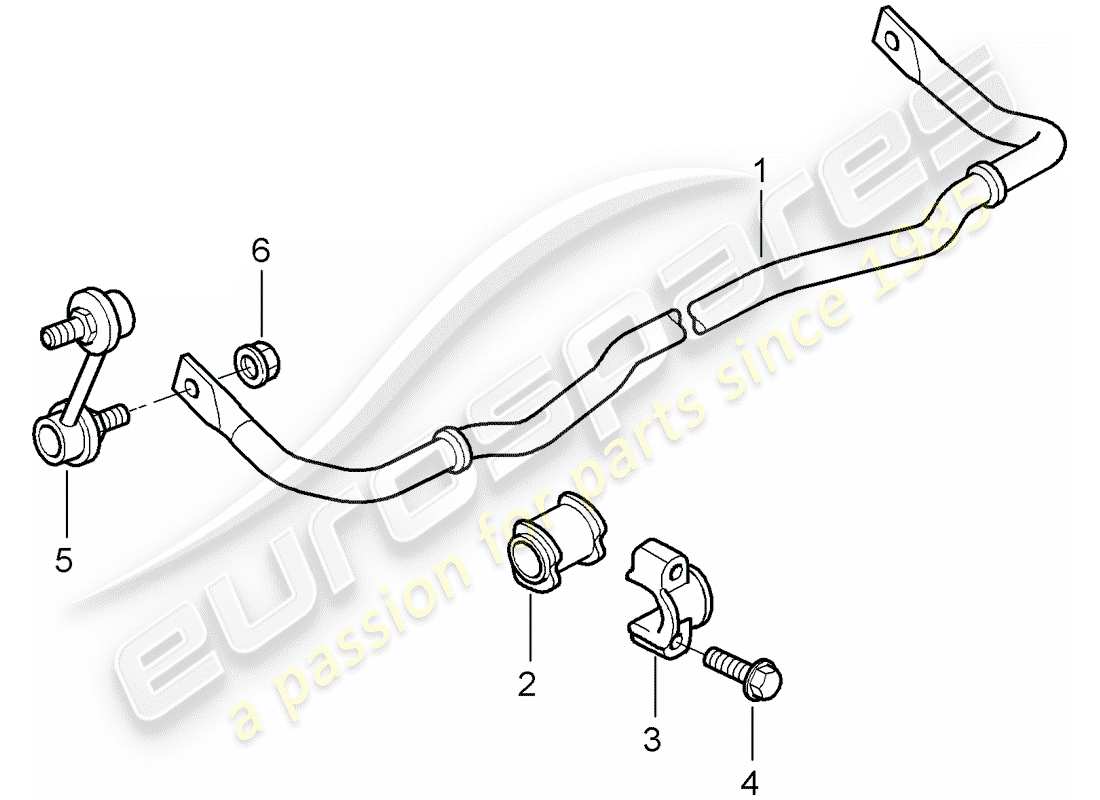porsche 2007 (997-1 turbo / gt2) stabilizer part diagram