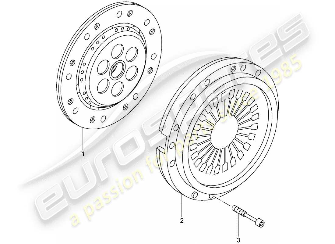 porsche 2004 (996 turbo / gt2) clutch part diagram