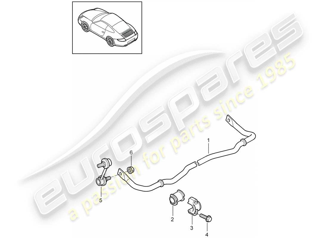 porsche 2012 (997-2) stabilizer part diagram