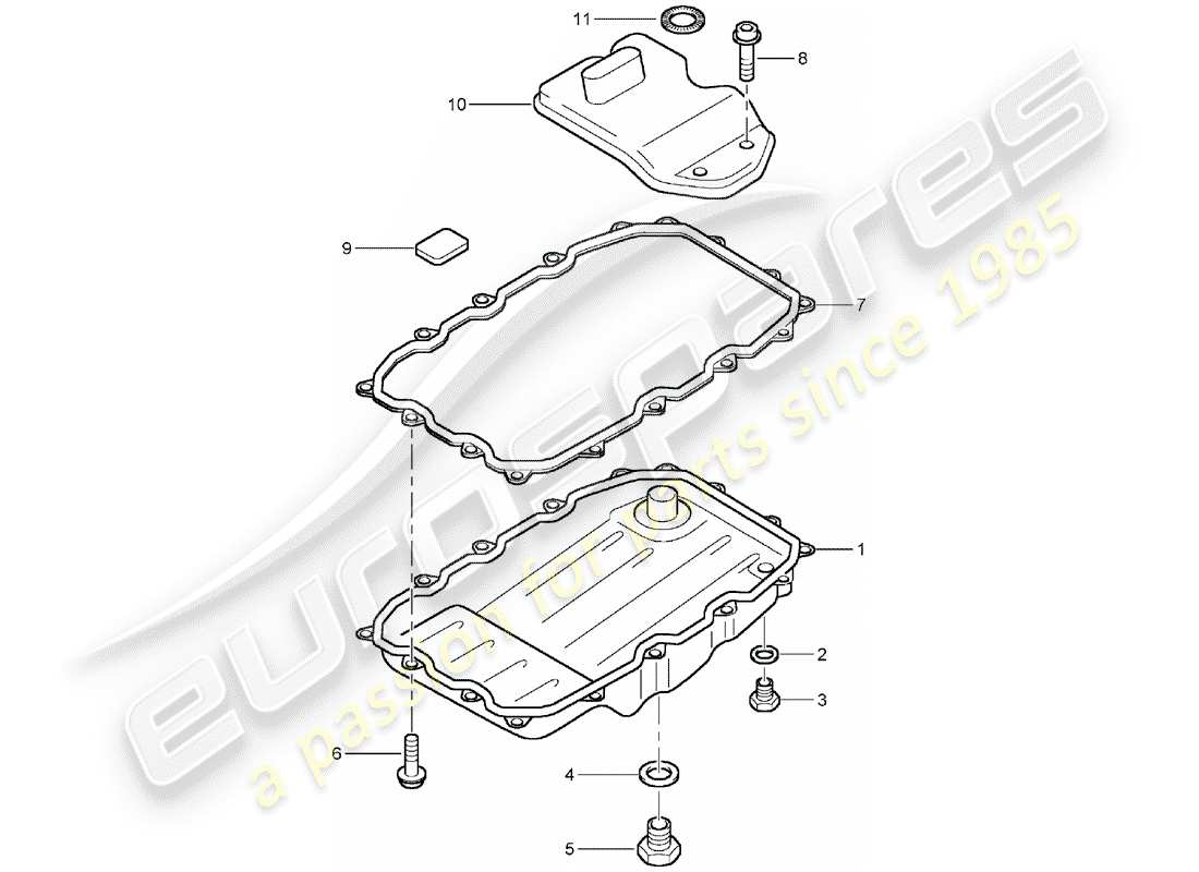 porsche 2004 (cayenne e1 9pa) tiptronic part diagram