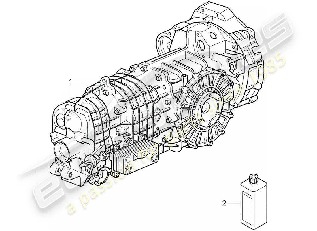 porsche 2007 (997-1 gt3) replacement transmission part diagram