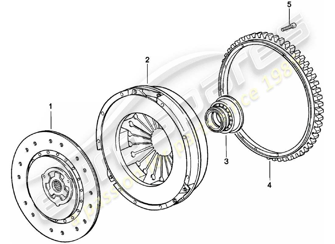 porsche 1983 (924) clutch part diagram