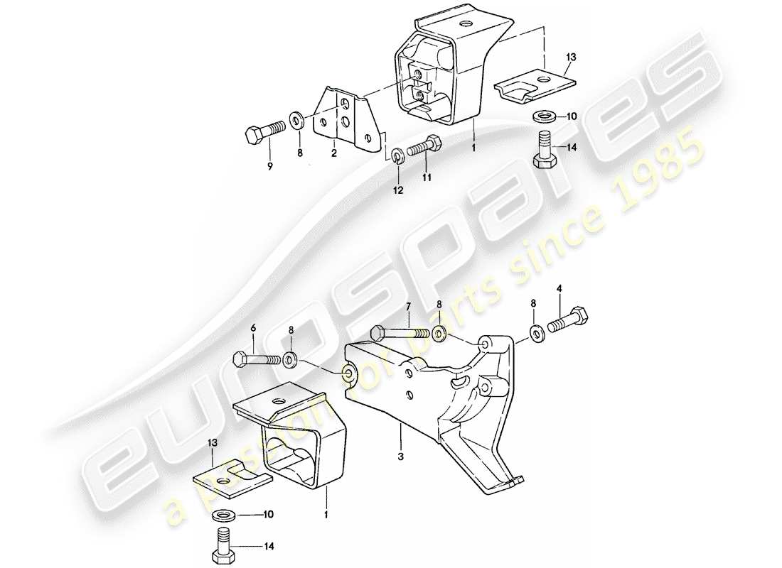 porsche 1983 (924) transmission suspension - automatic transmission part diagram