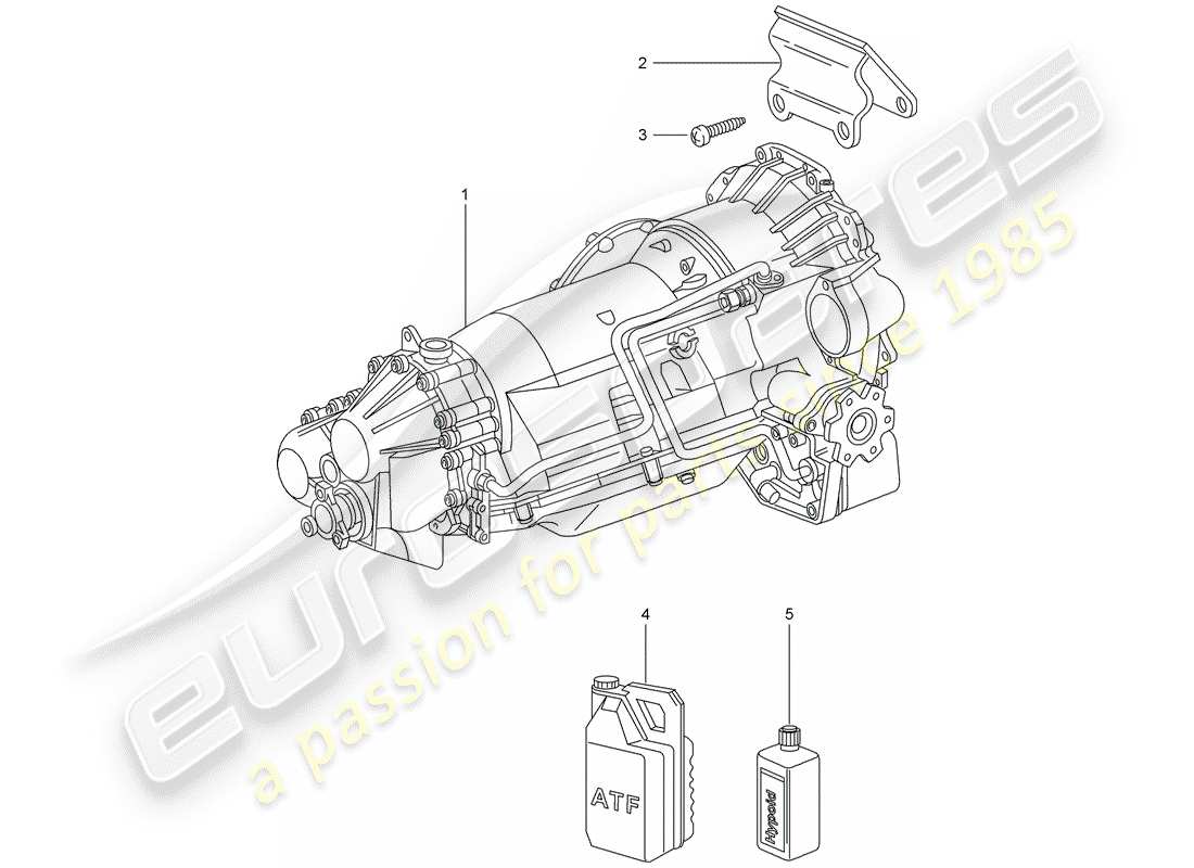 porsche 996 (2000) tiptronic - - gearbox - d - mj 2002>> part diagram