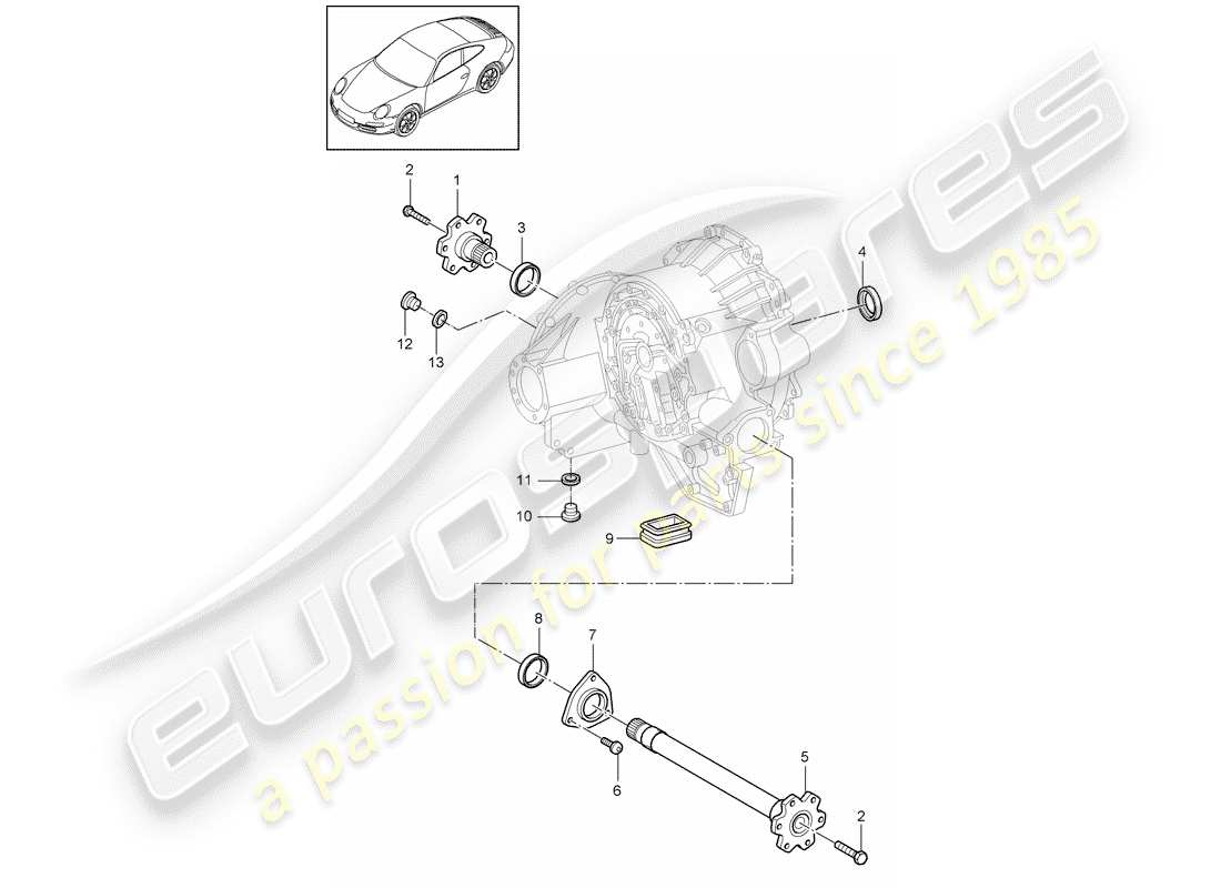 porsche 2007 (997-1) tiptronic part diagram