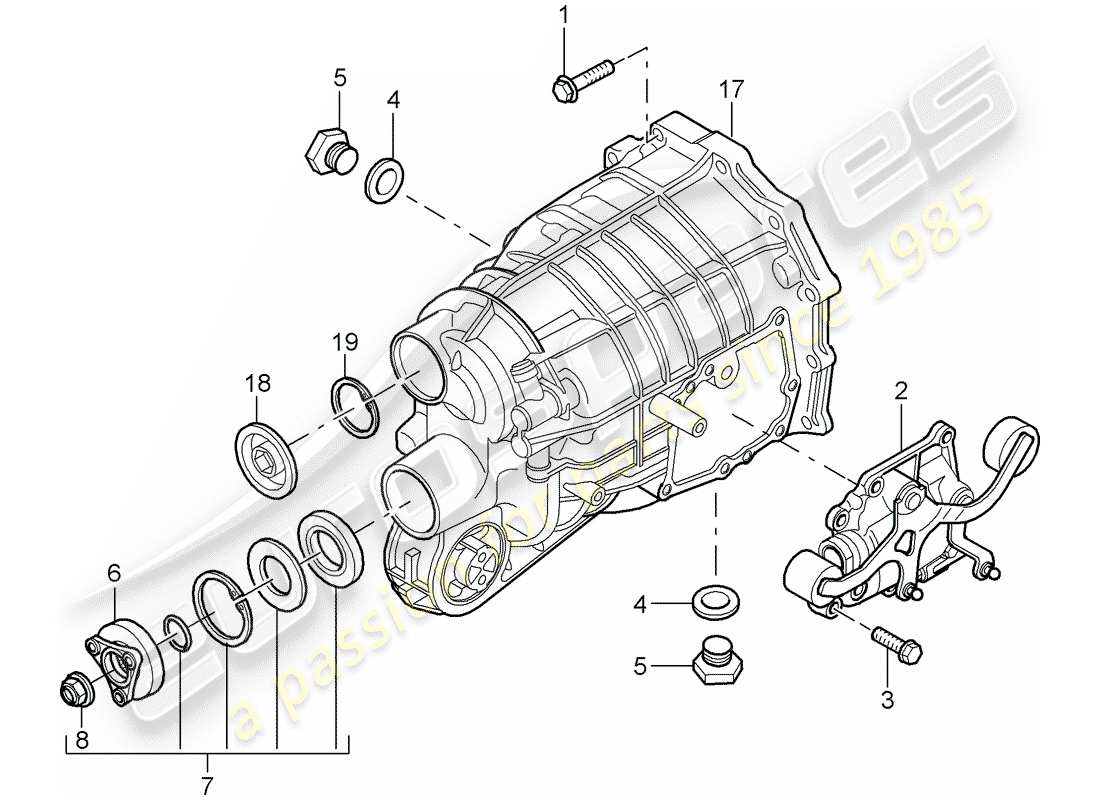 porsche 2007 (997-1) manual gearbox part diagram