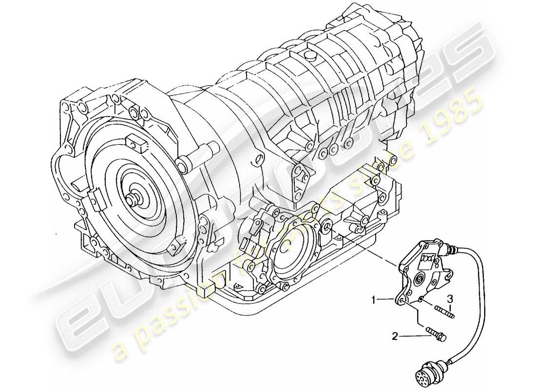 porsche 2005 (996) tiptronic - operating mechanism - seal strip - housing - d >> - mj 2001 part diagram