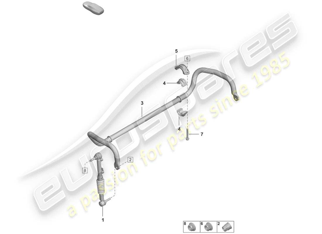 porsche 2019 (992-1) stabilizer part diagram