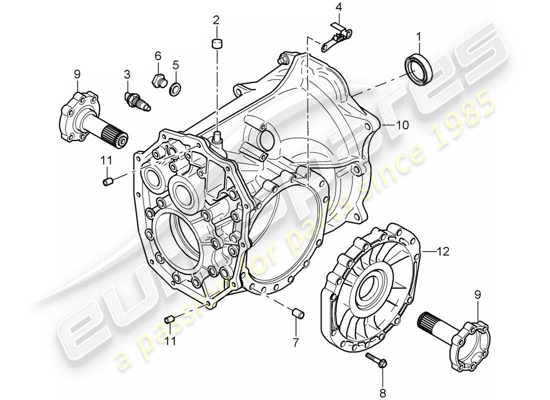 porsche 2007 (997-1) manual gearbox part diagram