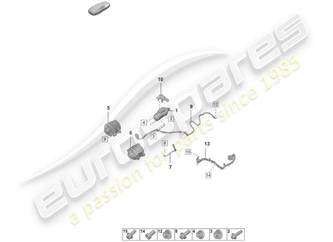 porsche 2019 (992-1) starter part diagram