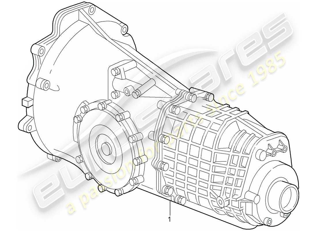 porsche replacement catalogue (1985) manual gearbox part diagram