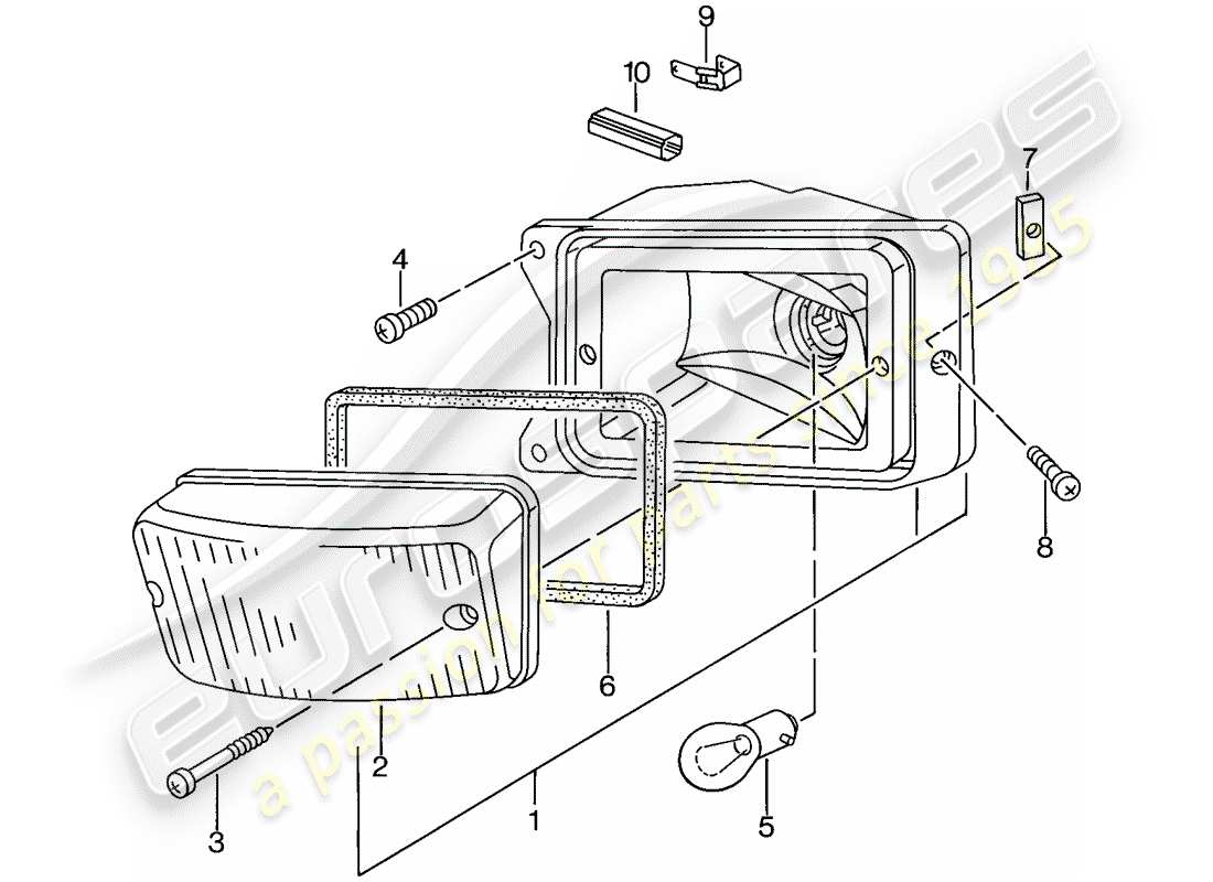 porsche 1977 (924) turn signal part diagram