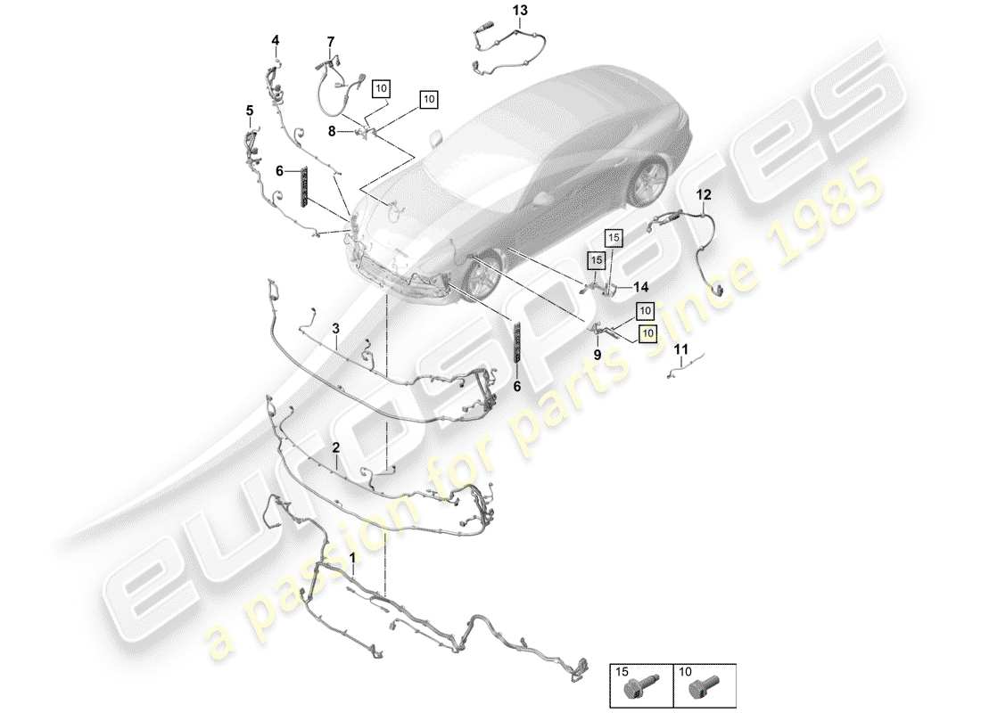 porsche 2017 (panamera 971-1) wiring harnesses part diagram