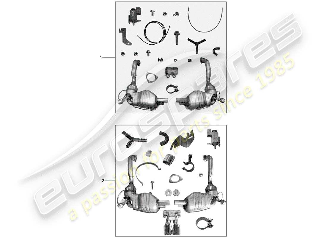 porsche 2006 (tequipment) exhaust system part diagram