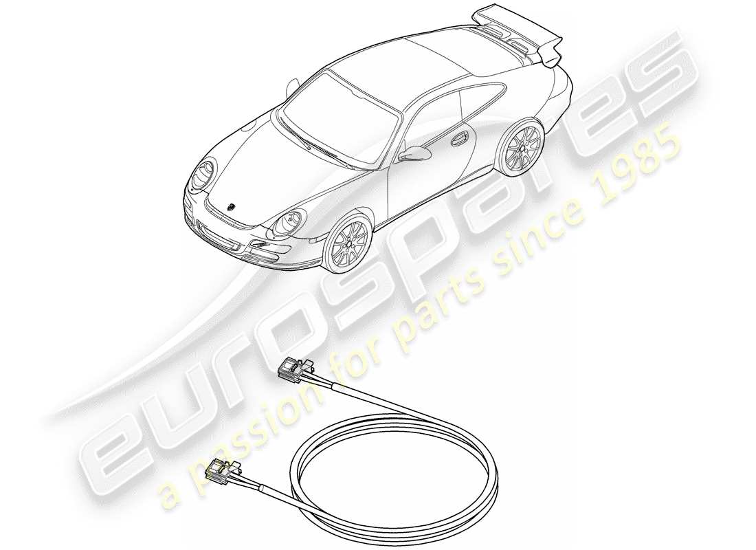 porsche 2011 (997-2 gt3) light fibre optic part diagram
