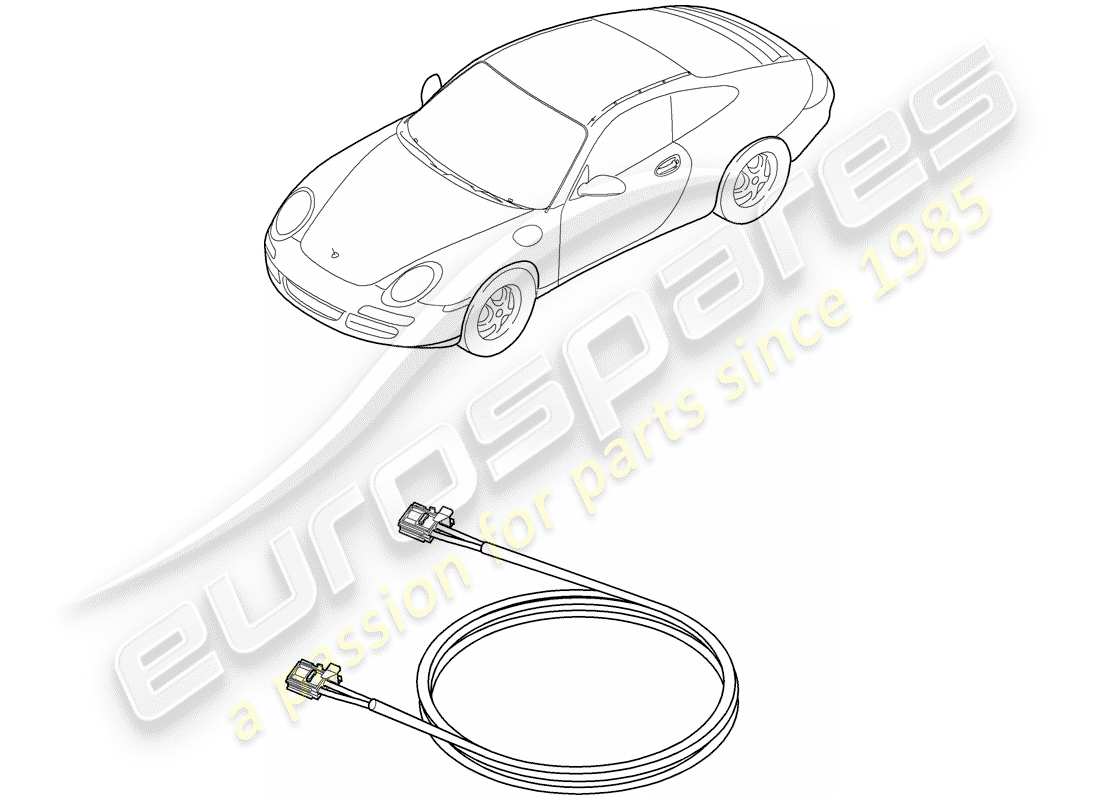 porsche 2007 (997-1) light fibre optic part diagram