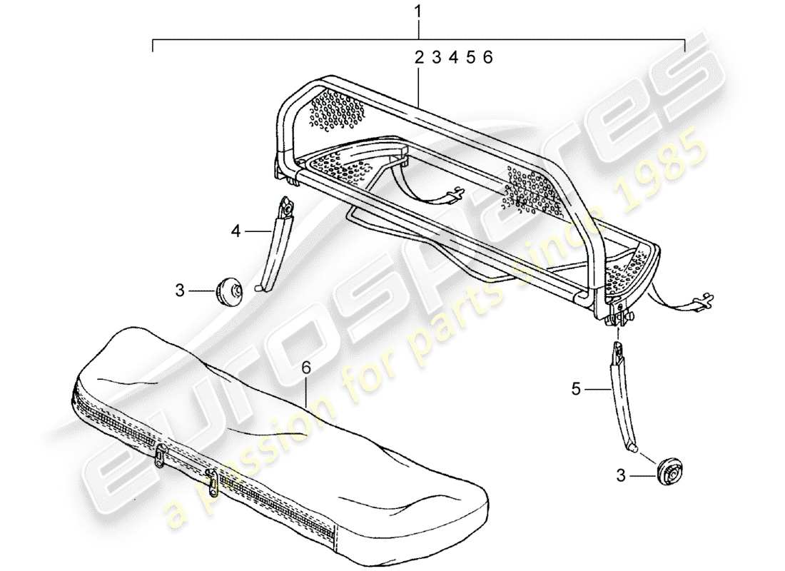 porsche 2007 (accessories) windscreen part diagram