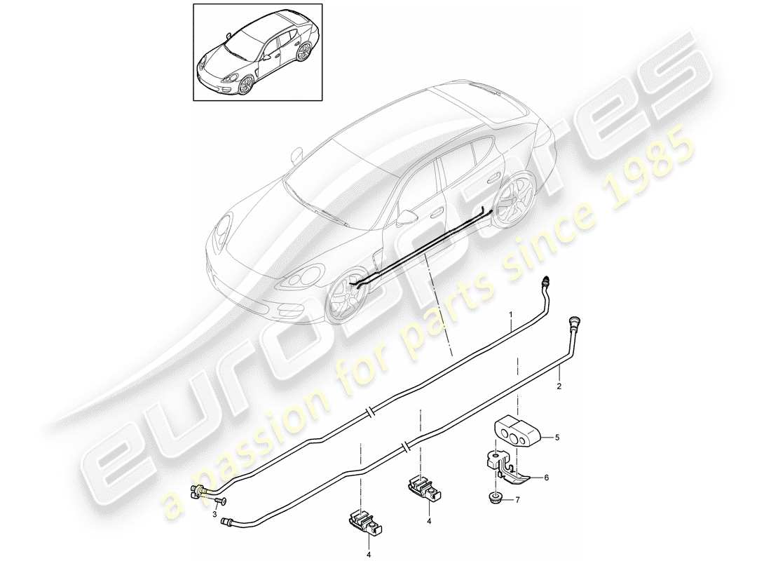 porsche panamera 970 (2014) stabilizer parts diagram