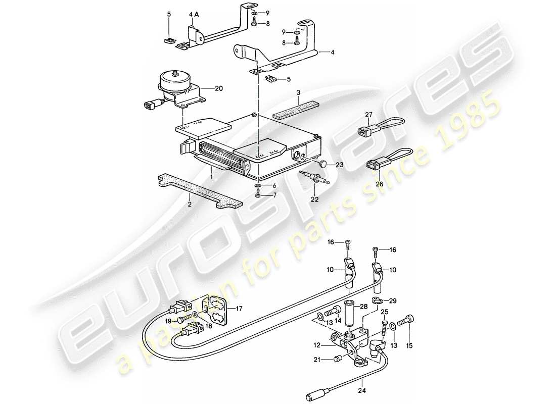 porsche 1987 (924s) engine electrics 2 part diagram