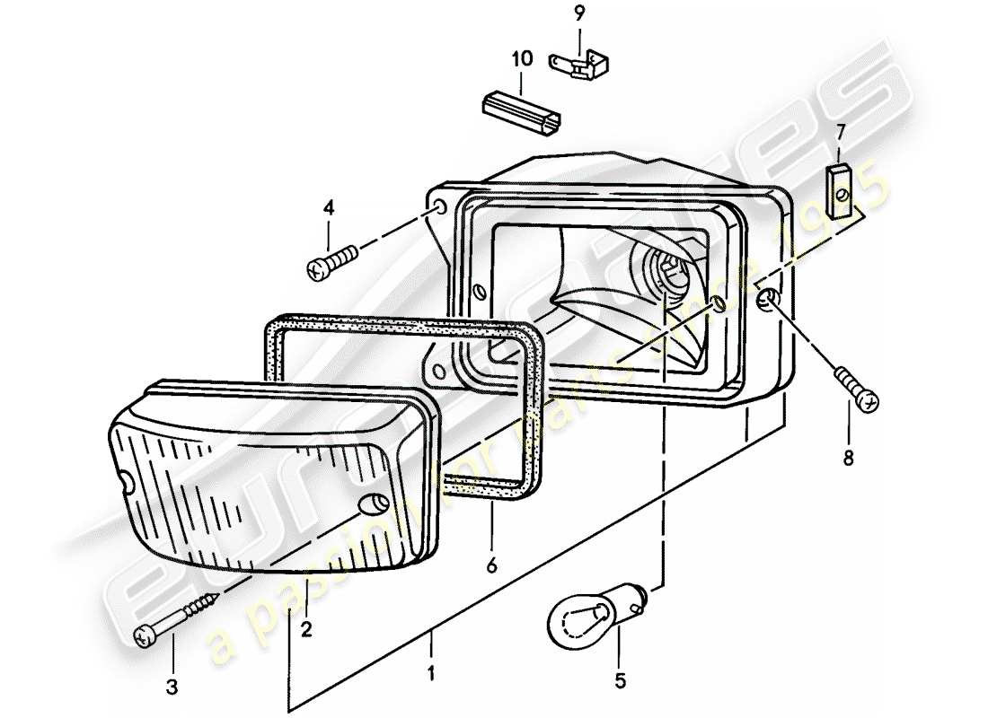 porsche 1986 (924s) turn signal part diagram