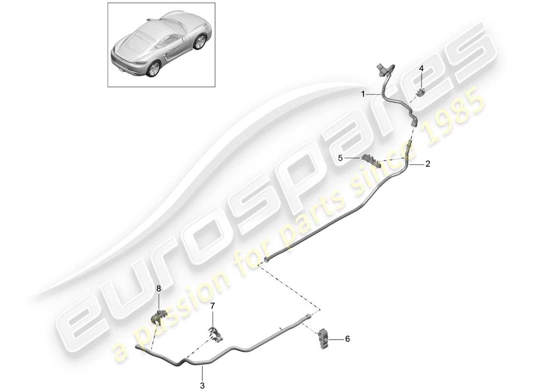 porsche 2019 (718 cayman) vacuum line part diagram