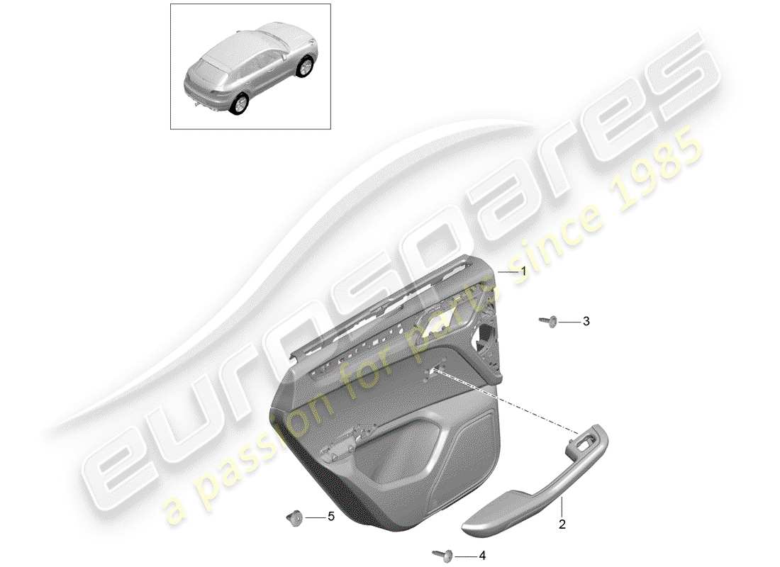 porsche 2016 (macan) door panel part diagram