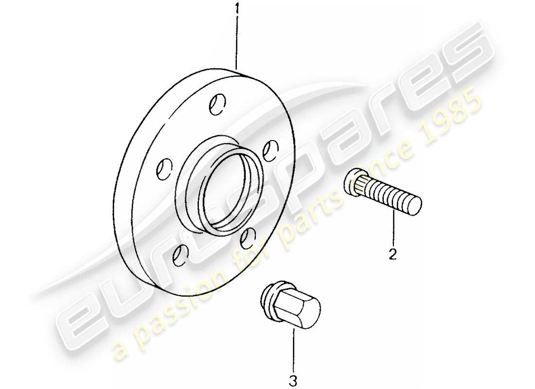 porsche 2000 (tequipment) spacer washer part diagram