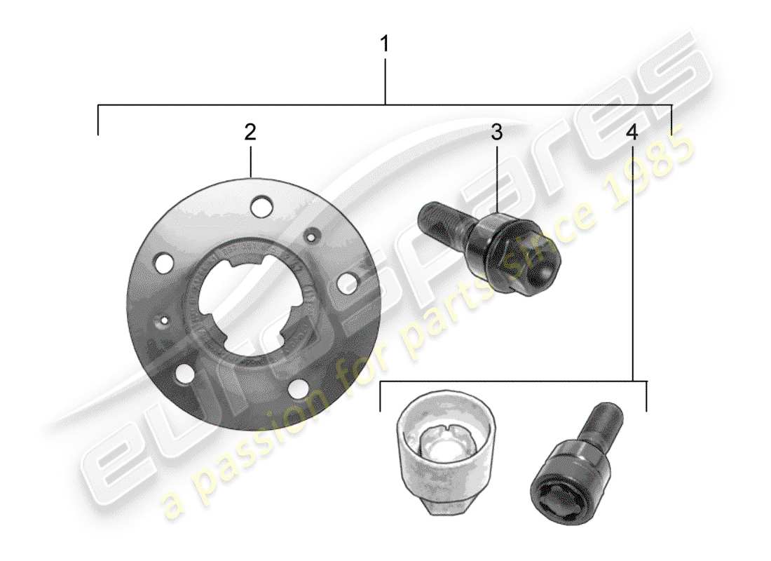 porsche 2020 (tequipment cayenne) spacer washer part diagram