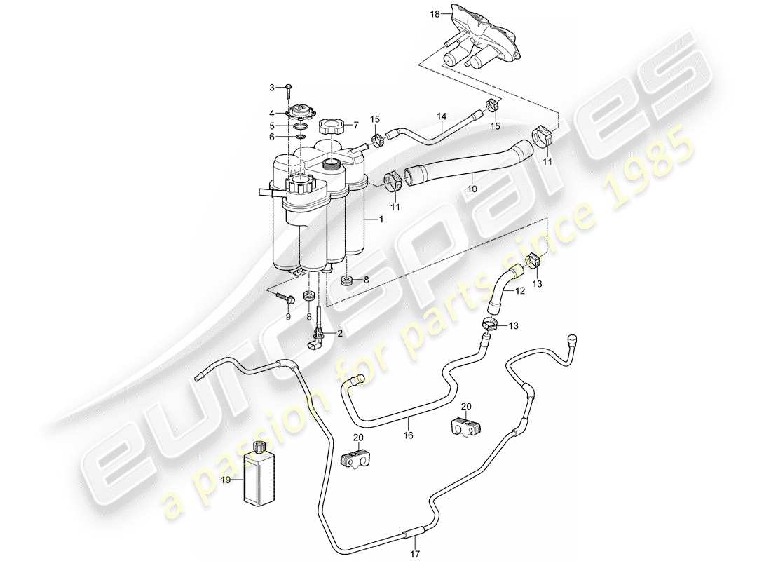 porsche 2006 (987 cayman) water cooling 4 part diagram