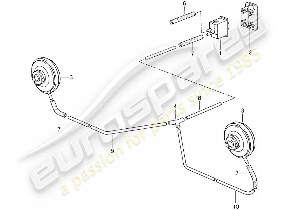 porsche 1990 (964) beam length adjustment part diagram