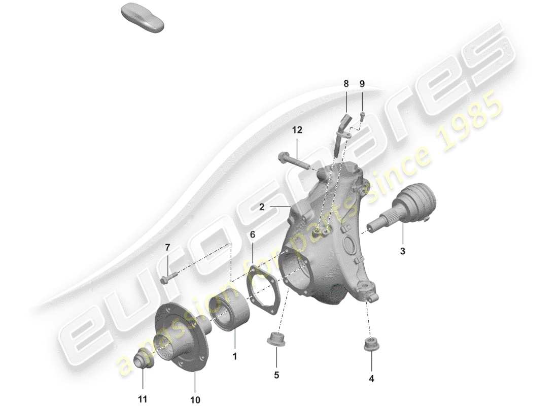 porsche 2020 (992-1) wheel carrier parts diagram