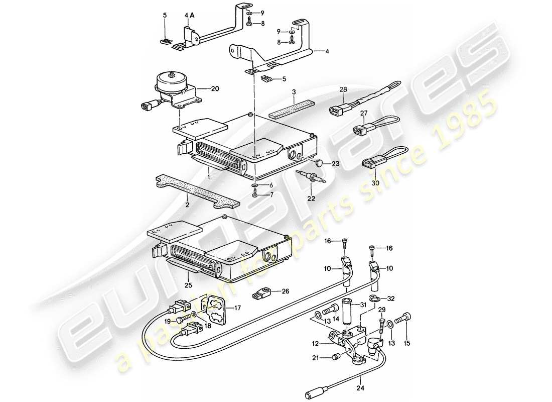porsche 1986 (944) engine electrics 2 part diagram