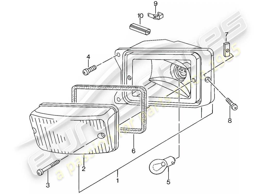 porsche 1986 (944) turn signal part diagram