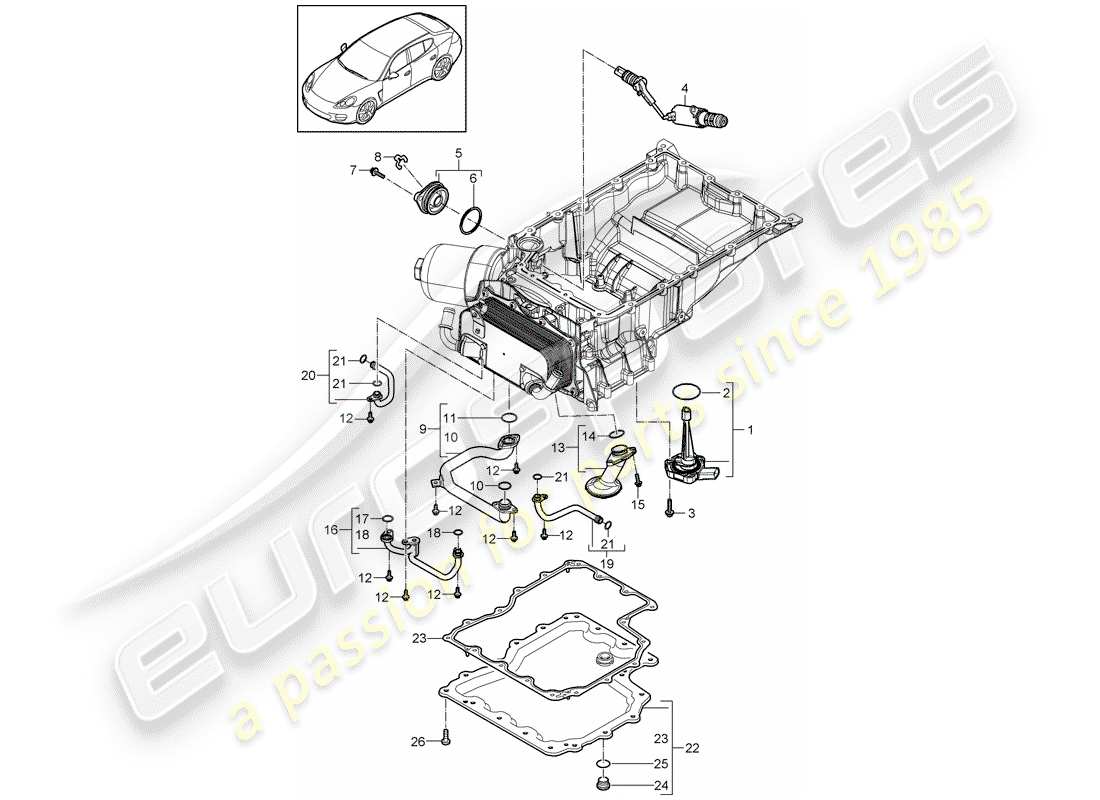 porsche 2016 (panamera 970) intake manifold part diagram