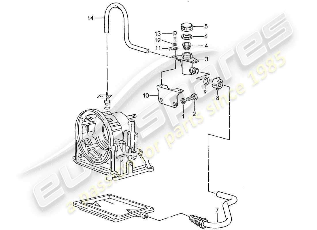 porsche 944 (1989) oil inlet - for - automatic transmission - d >> - mj 1989 parts diagram