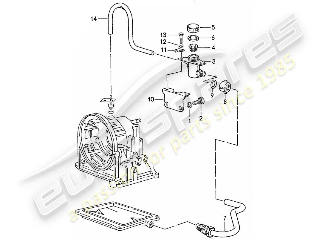 porsche 1990 (944) oil inlet - for - automatic transmission - d >> - mj 1989 part diagram
