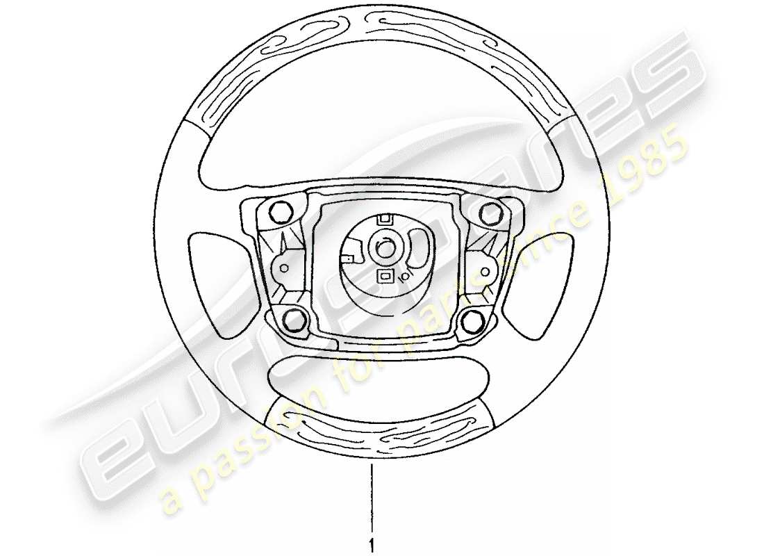 porsche 2005 (tequipment) airbag steering wheel part diagram